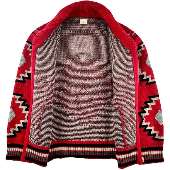 Faherty Steven Paul Judd Thunderbird Cardigan Sweater Men’s L Alpaca Wool Native - Picture 3 of 16